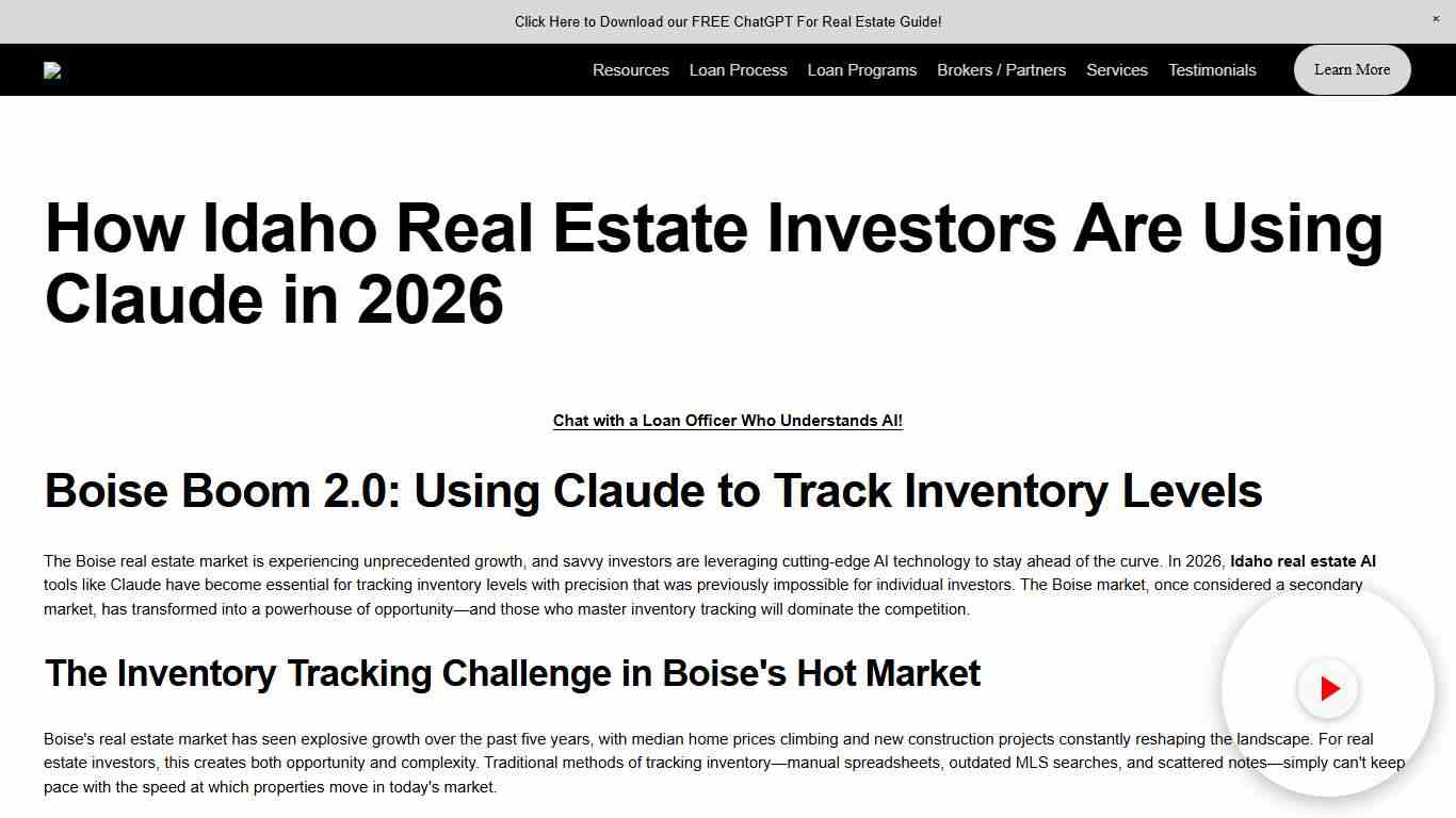 How Idaho Real Estate Investors Are Using Claude in 2026 - Real Estate Loans